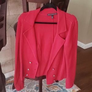 Red suit coat